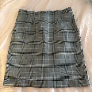 Dynamite Black and White Checkered Pencil Skirt